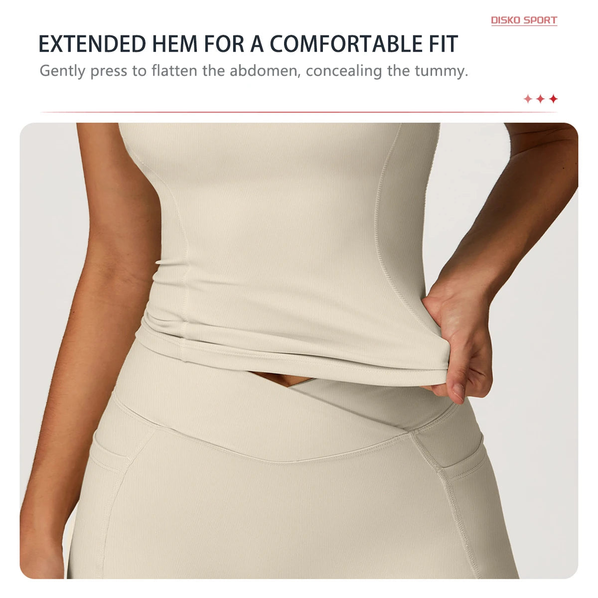 Hearuisavy 2Pcs Woman's Sports Set Naked-Feel Racerback Sports Tops Gym Tank Top Female Breathable High Waist Fitness Yoga Pants