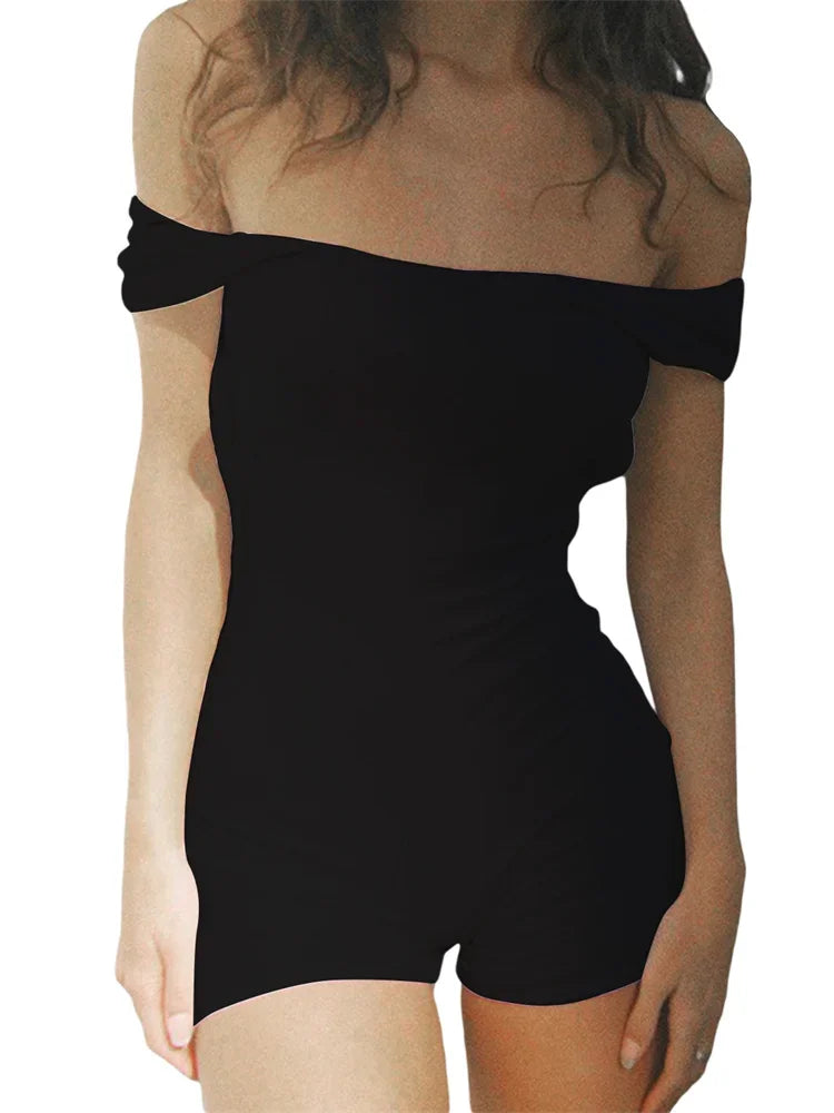 CHRONSTYLE Women Short Sleeve Backless Tie-up Playsuits Sexy Streetwear 2022 Summer Slim Rompers Low Cut Jumpsuits Biker Shorts LUXLIFE BRANDS