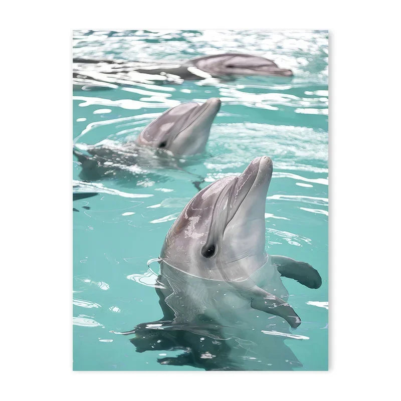 Sea Beach Posters Wall Art Canvas Painting Whale Starfish Coconut Shell Summer Seaside Scenery Pictures Nordic Room Home Decor