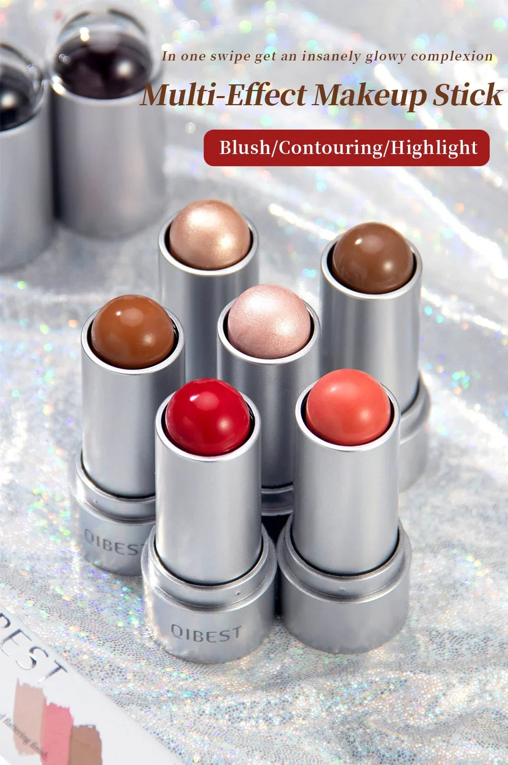 Waterproof Soft Cream Highlighter + Bronzer + Contour + Blush