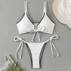Sexy White Backless Swimwear Women 2024 One Piece Swimsuit Hollow Out Monokini Bathing Suit String Halter Swimming Wear Bather Luxlife Brands