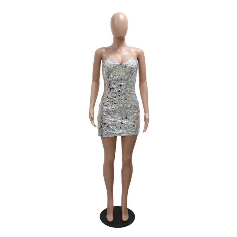 Strapless Sequin Mini Party Dresses