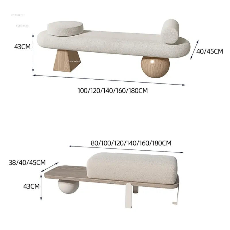 European Living Room Interior Design Bench Home Furniture Entry Door Shoe Changing Stools Leisure Ottomans Sofa Bed End Bench