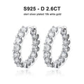 Moissanite Earrings 925 SS Plated White Gold 2.6ct D Color Luxlife Brands