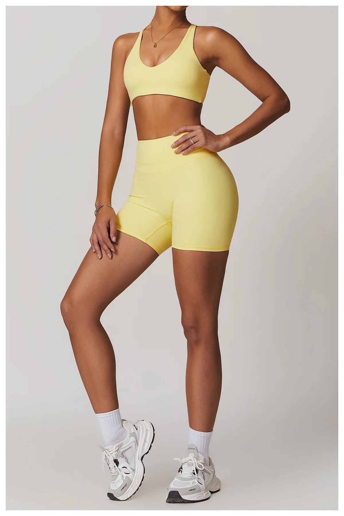 Hearuisavy 2-Piece Yoga Sets Sports Suit Women Fitness Tracksuit Running Workout Shirt Yoga Clothing Quick-Drying Gym Set Women