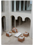 Outdoor stainless steel sofa rattan courtyard villa rain and sun coffee table combination Luxlife Brands