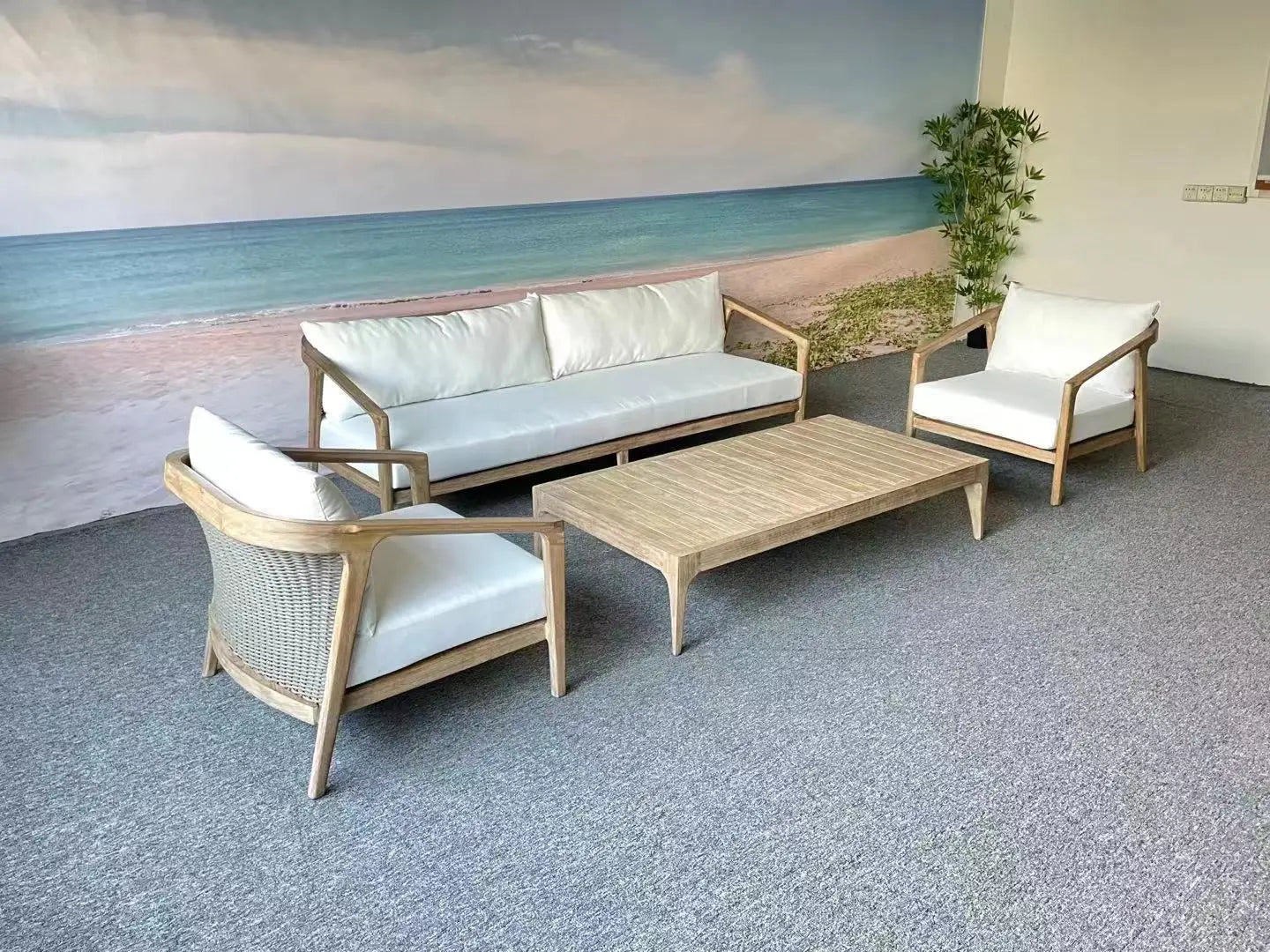 Garden Furniture Deep Seating Patio Set Sun Lounger Outdoor Furniture Daybed