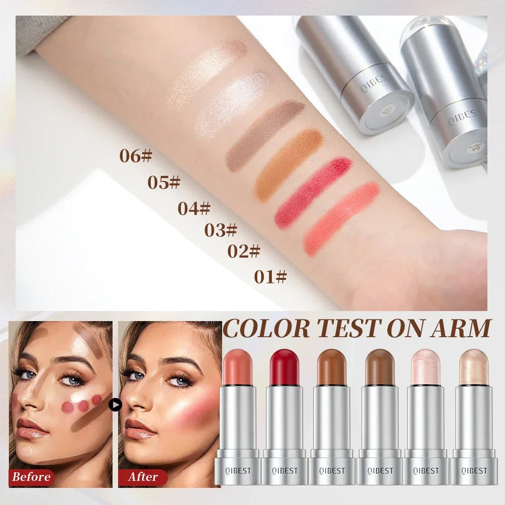 Waterproof Soft Cream Highlighter + Bronzer + Contour + Blush