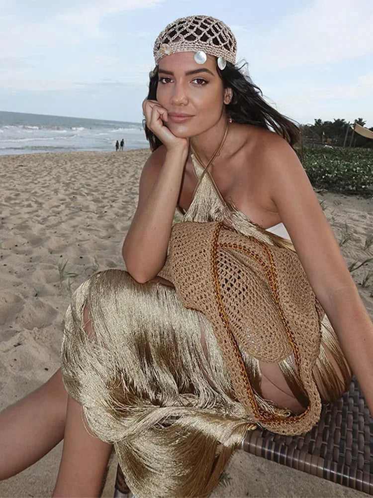 Fantasia Halter Resort Dress LUXLIFE BRANDS