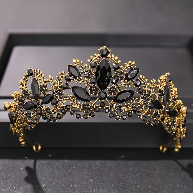 Baroque Luxury Crystal AB Bridal Crown Tiaras Light Gold Diadem Tiara for Women Bride Wedding Hair Accessories Jewelry Crown LUXLIFE BRANDS