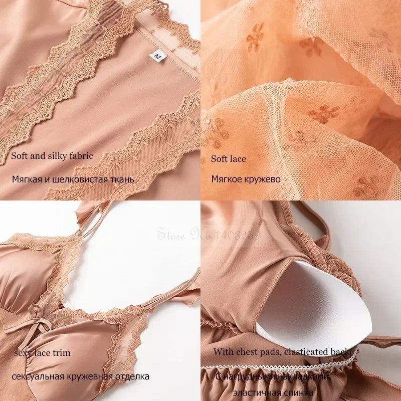 Destiny Lace Robe Sleep Set