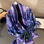 180*90cm Luxury Brand Spring Summer Autumn Women Clothing New Fashion Color matching printed silk scarf lady popular turba Luxlife Brands