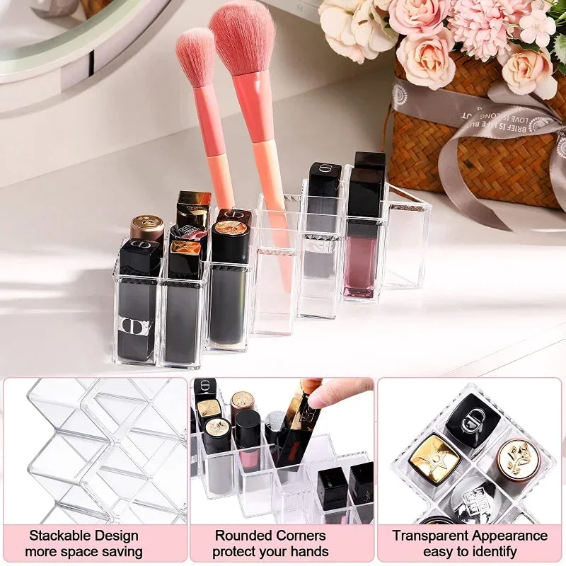Professional Acrylic Lipstick Organizer LUXLIFE BRANDS