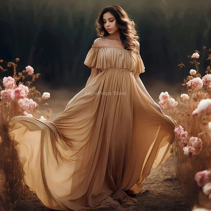 Off The Shoulder Elegant Pregnancy Dress