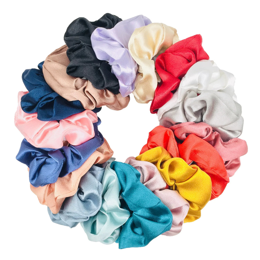 Women's Silky Satin Hair Scrunchies Set LUXLIFE BRANDS