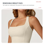 Hearuisavy 2Pcs Woman's Sports Set Naked-Feel Racerback Sports Tops Gym Tank Top Female Breathable High Waist Fitness Yoga Pants Luxlife Brands