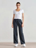 Alo Eup High Waist Wide Leg Dstring Pants Summer Casual Fitn Outdoor Sports Straight Leg Loose Fit Trousers Luxlife Brands