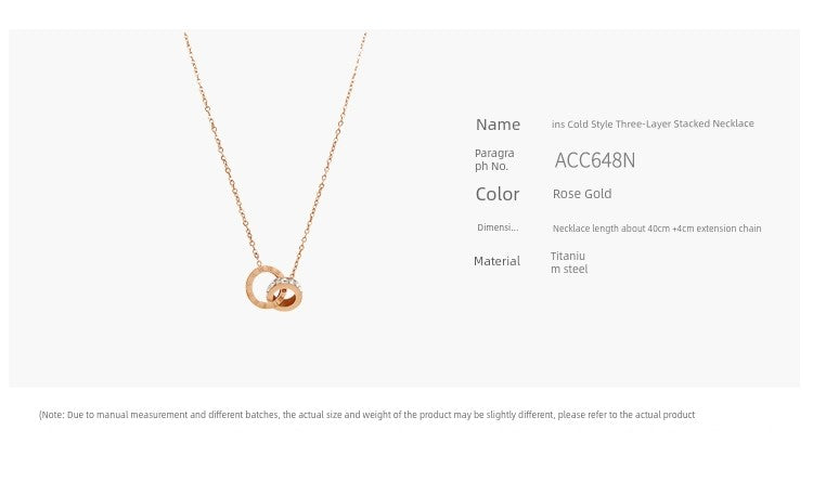 Fashion Ring Buckle Titanium Steel No Fading Girls Necklace Luxlife Brands