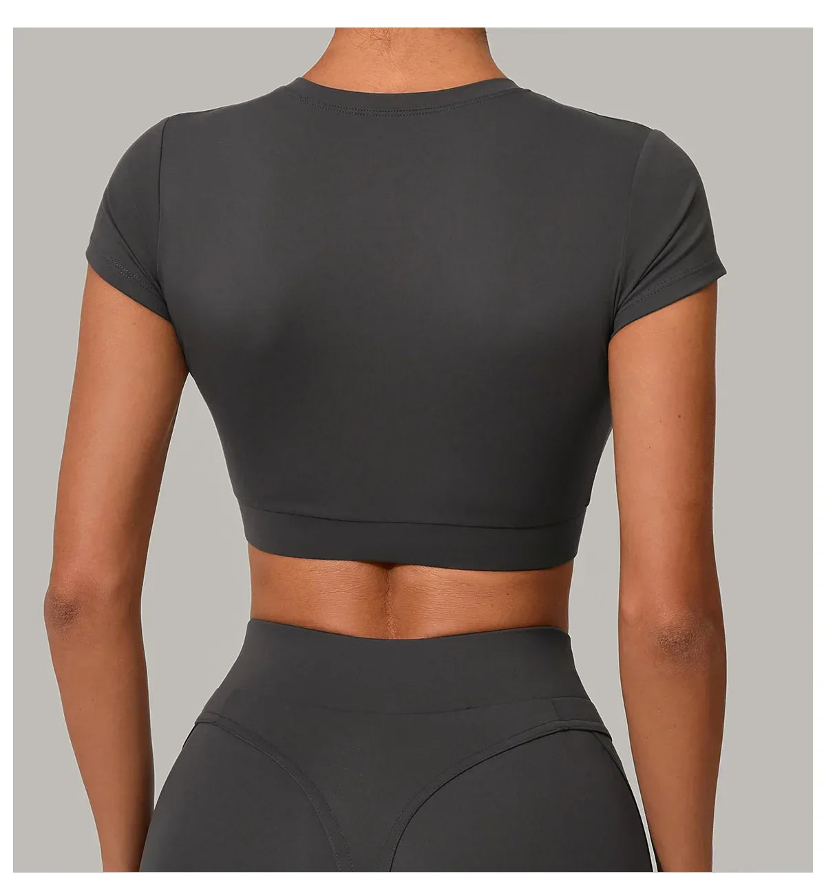 Yoga T-shirt Women's Short Sleeved Sports T-shirt Quick Drying Workout Short Sleeved Pilates Running Tights Exercise Fitness Top