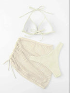 Nadanbao Sexy Mesh Solid Bikini Set Swimsuits for Woman Backless Travel Party Swimwear Female Summer Beach Fashion Bikini Luxlife Brands
