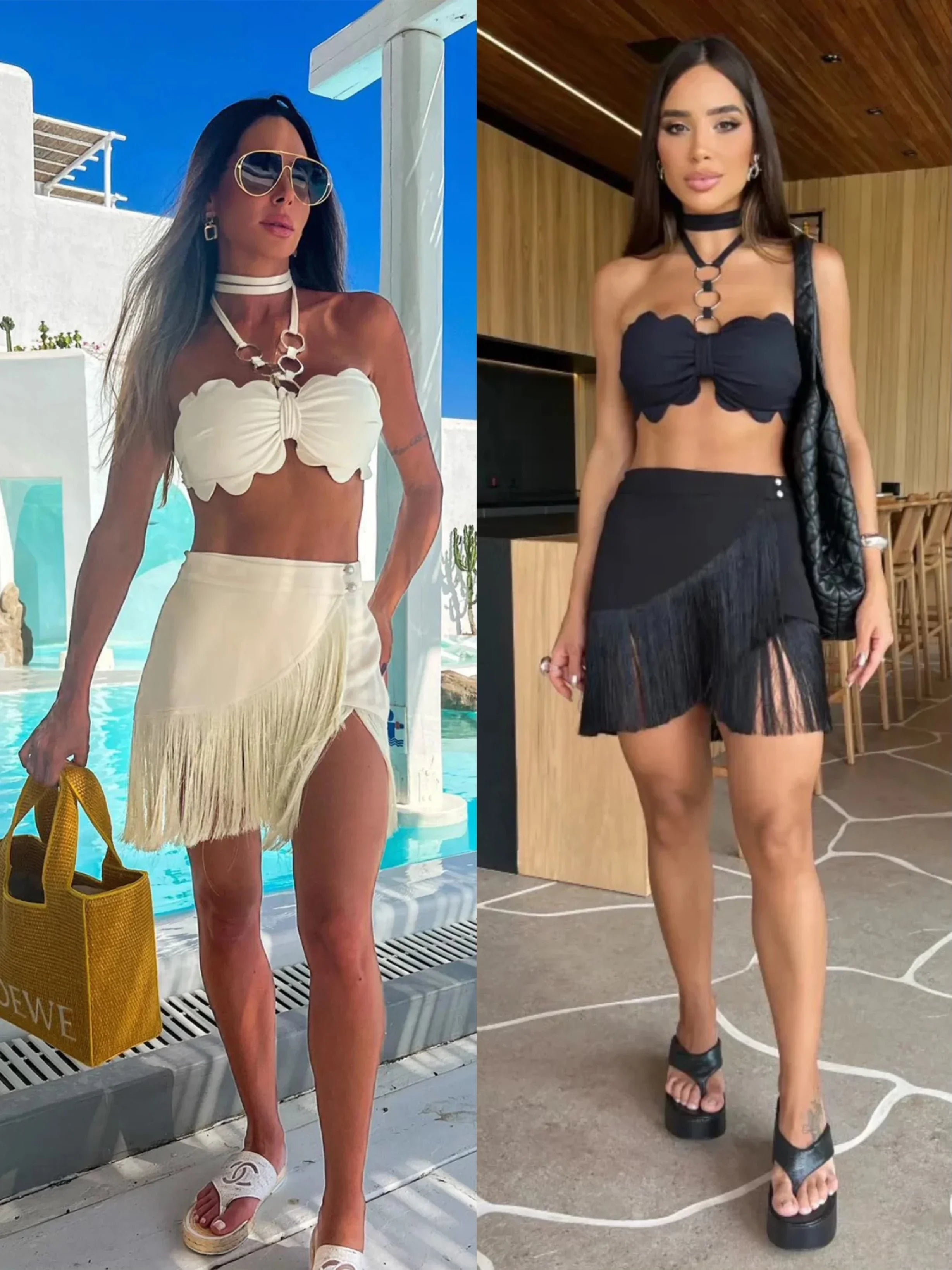 Britany Beach Bandeau & Skirt Set LUXLIFE BRANDS