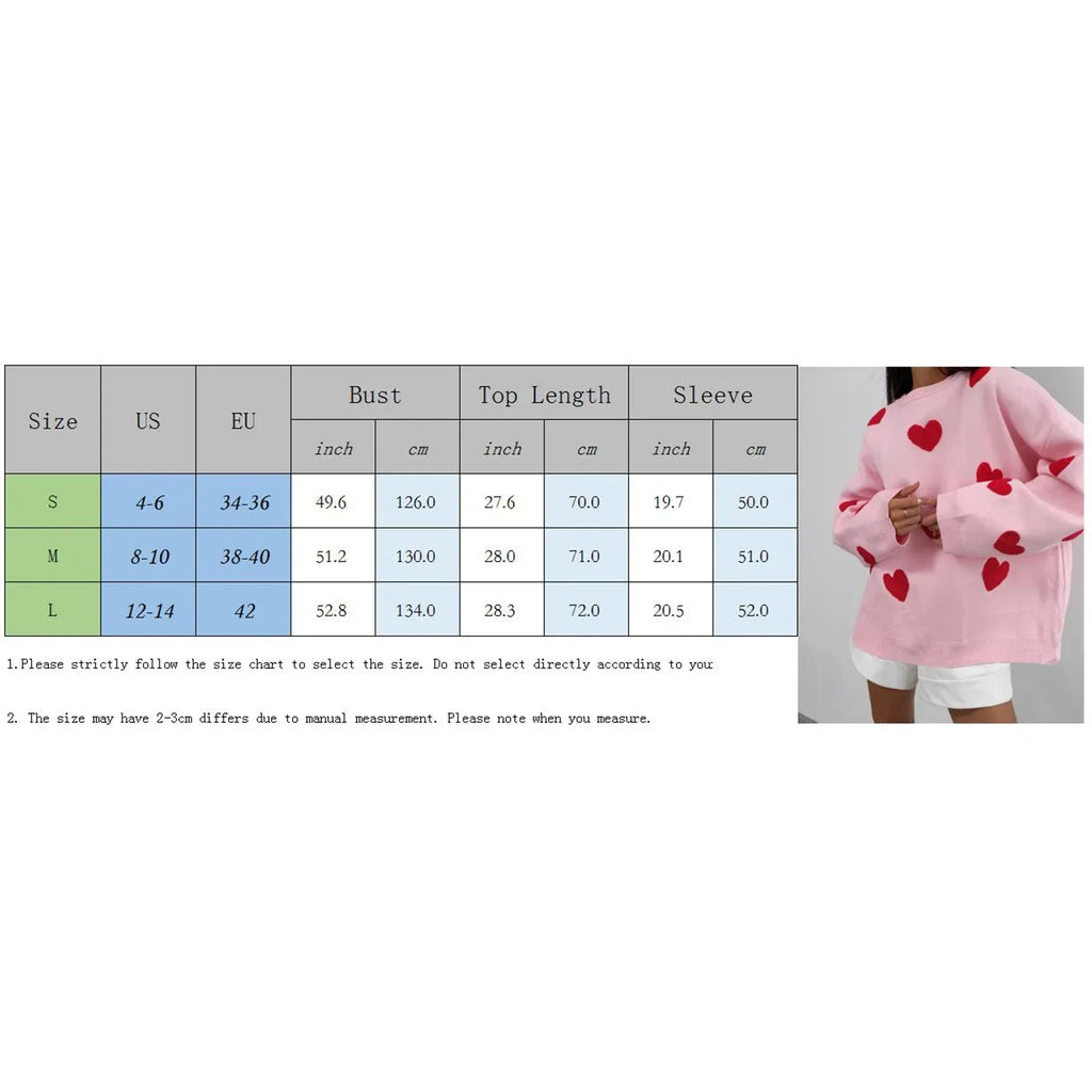 Embroidery Heart Valentine's Day Sweater LUXLIFE BRANDS