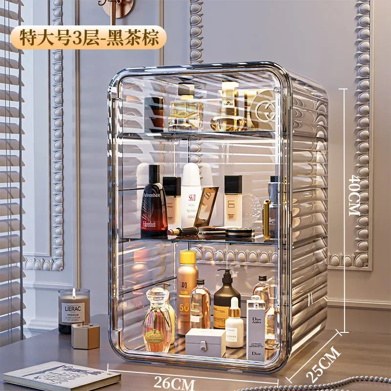 Transparent Cosmetic Box Makeup Jewelry Drawer Multifunctional Organizer Home Storage Box Light Luxury Cosmetic Organizer