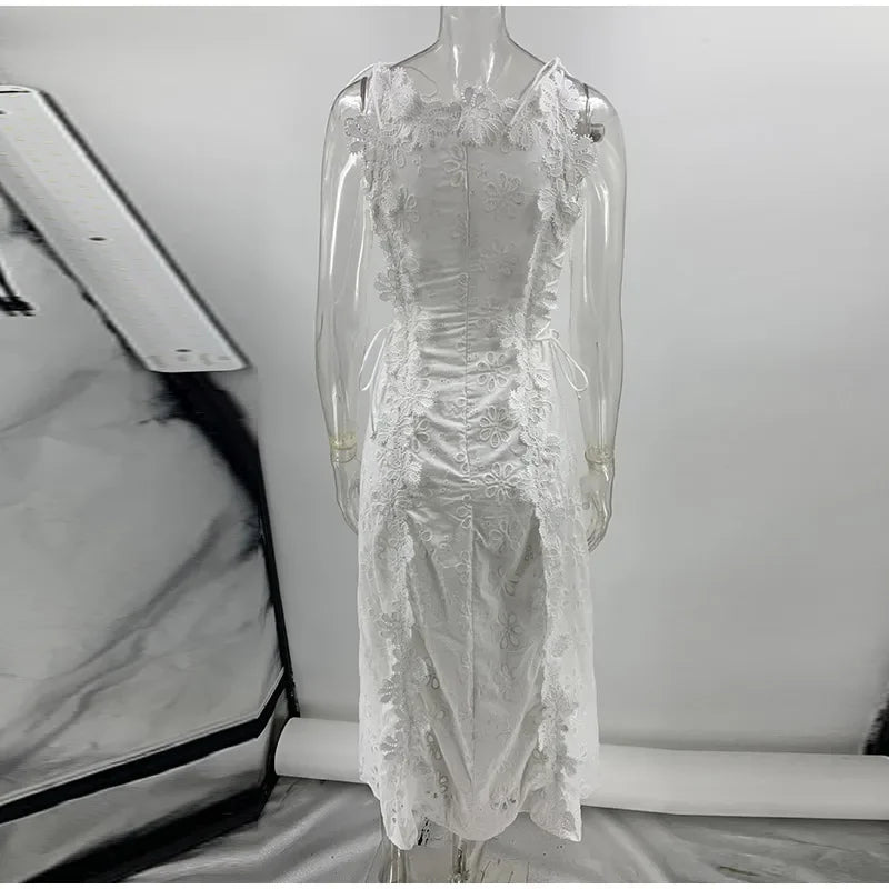 Maria Embroidered Summer Maxi Dress