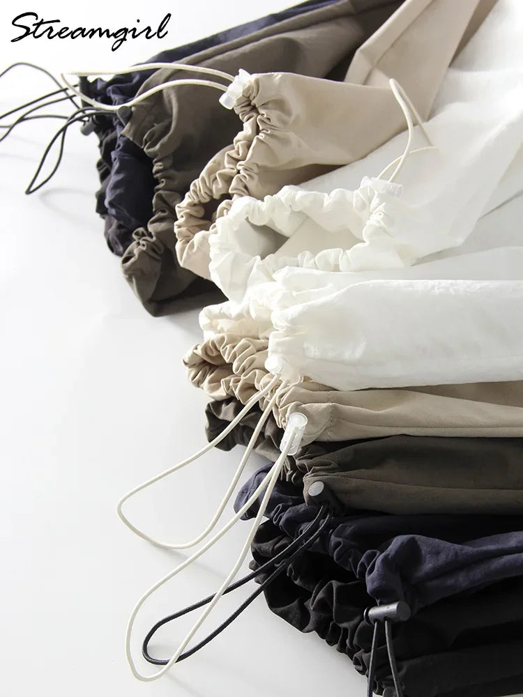 White Sweatpants For Women High Waist Loose Joggers Straight Trousers Female Black Spring Summer Casual Woman Long Pant Wide Leg