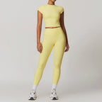 Hearuisavy 2-Piece Yoga Sets Sports Suit Women Fitness Tracksuit Running Workout Shirt Yoga Clothing Quick-Drying Gym Set Women Luxlife Brands