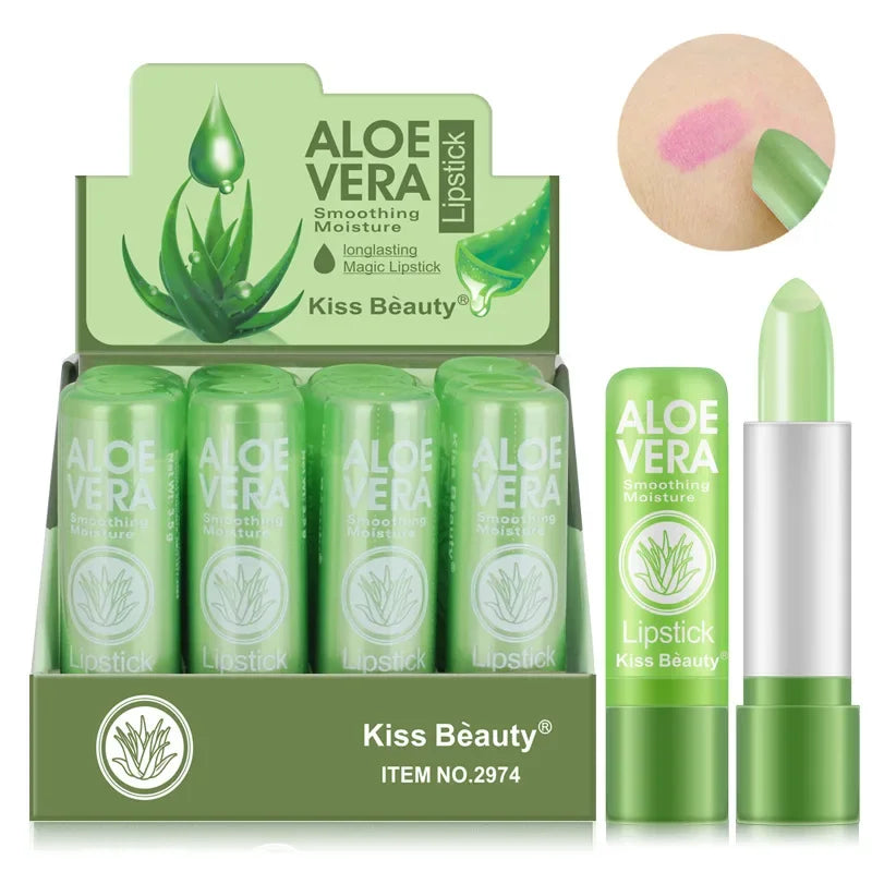 Aloe Vera Lipstick Color Changing Lip Balm Lasting Moisturizing Moisturizing Waterproof Temperature Change Lip Balm Luxlife Brands