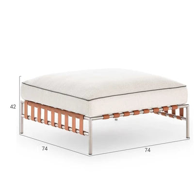 Outdoor stainless steel sofa rattan courtyard villa rain and sun coffee table combination