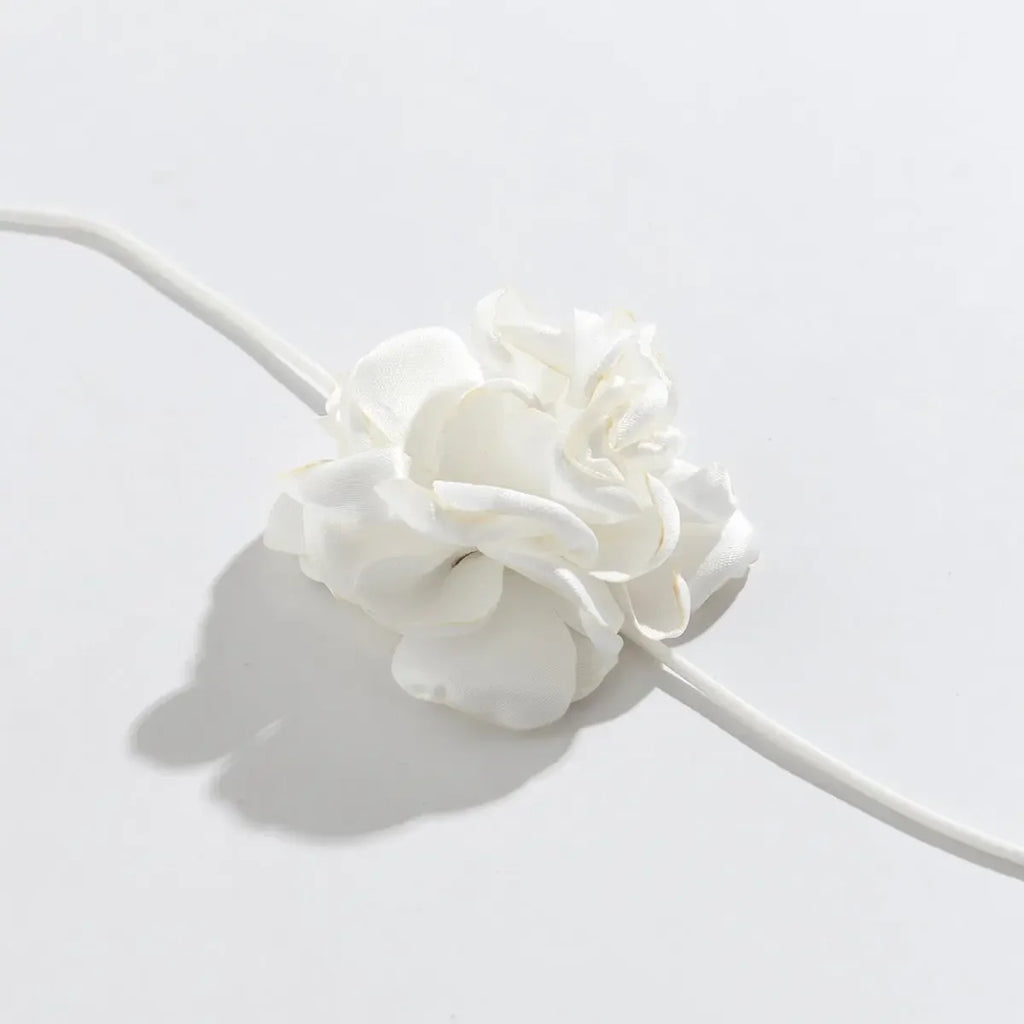 Long Rope with Big Flower Choker Necklace for Women Elegant Lace-up Rope Chain Necklace on Neck 2023 Fashion Jewelry Accessories