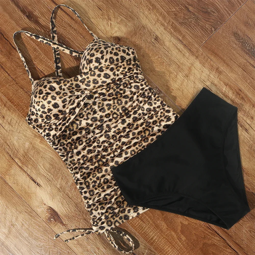 Tankini Women 2023 Bikini  Set Female Swimsuit  High Waist Tankini Bathing Suit    Swimsuit Plus Size XL Size Swimwear Women LUXLIFE BRANDS