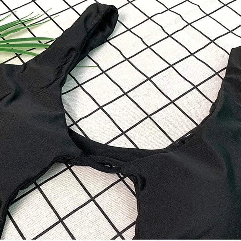 DEAT Fashion Women's New Hollow Out Lace Up One-piece Swimsuit High Elasticity Beach Vacation Style Bikini Female Trend 11A04793