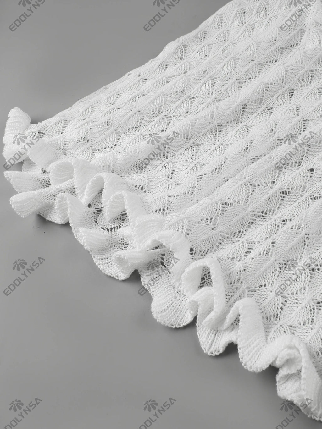 Sexy Frill Big V Neck Hollow Out Long Sleeve Maxi Dress Summer 2025 Feminine Swimwear Bikini Cover Up Women Holiday Outfits K221 Luxlife Brands