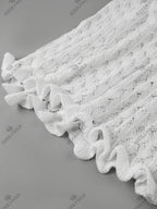 Sexy Frill Big V Neck Hollow Out Long Sleeve Maxi Dress Summer 2025 Feminine Swimwear Bikini Cover Up Women Holiday Outfits K221 Luxlife Brands