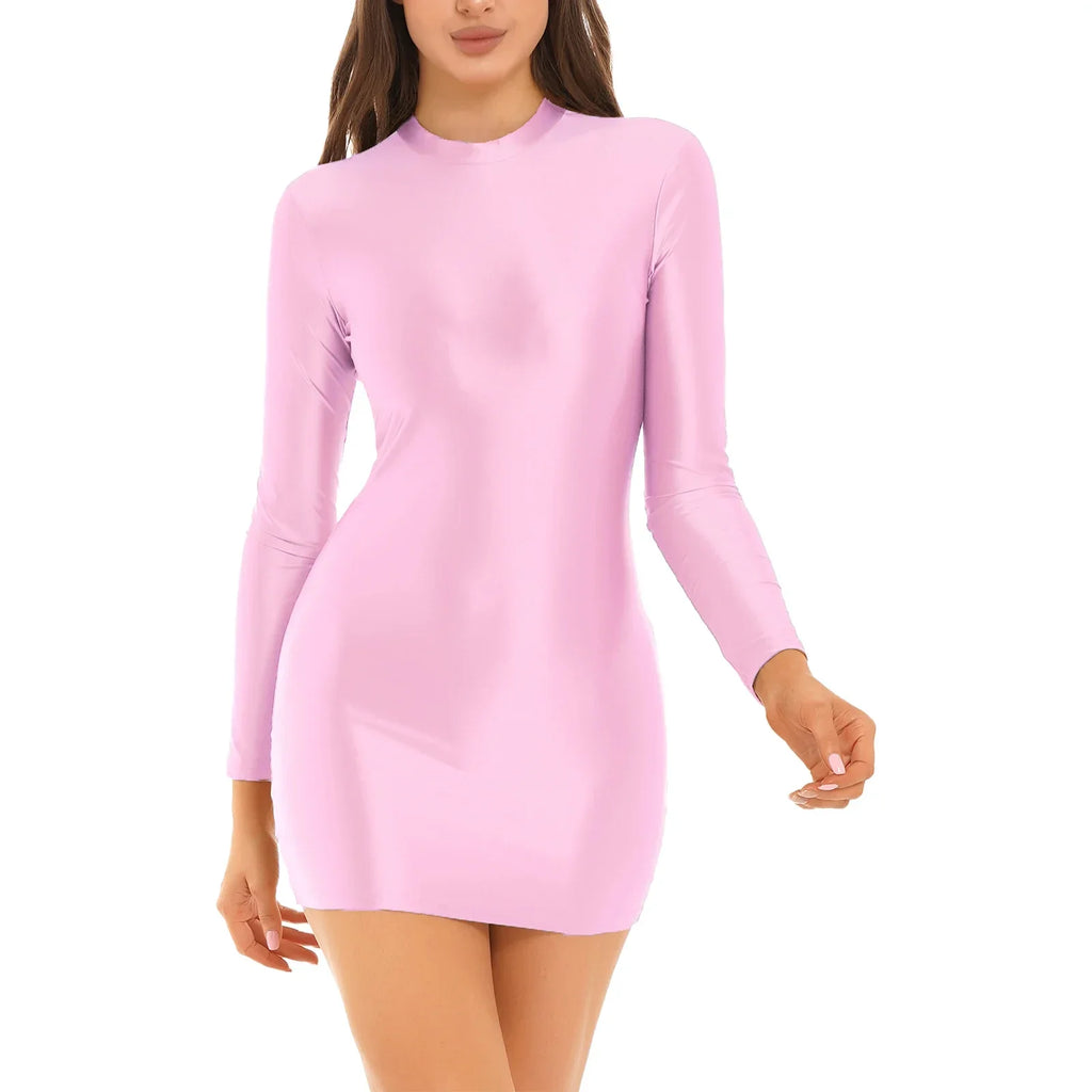 LUX Shiny Stretch Bodycon Dress