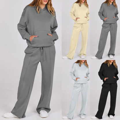 Warm Hoodie Sweatshirt & Pant Set