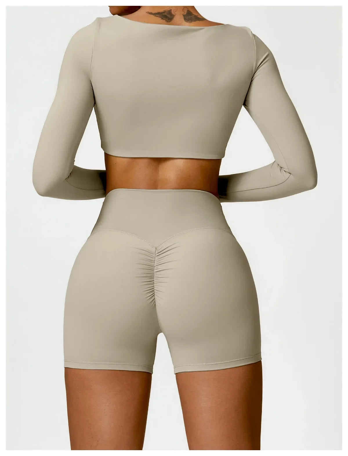 New Long sleeve Shirt Sports Set Women Fitness Tights Yoga Set Crop Top Running High Waist Gym Set Womens Outfits Yoga Clothing Luxlife Brands