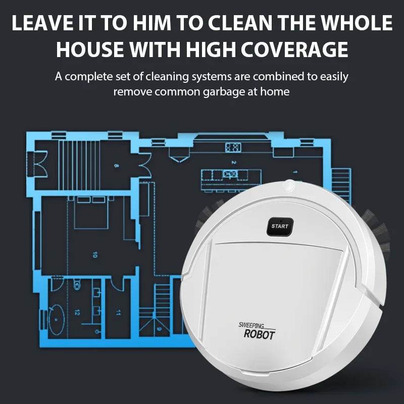 2024 New Automatic Robot Vacuum Cleaner Smart Sweeping Dry Wet Cleaning Machine Charging Intelligent Vacuum Cleaner for Home