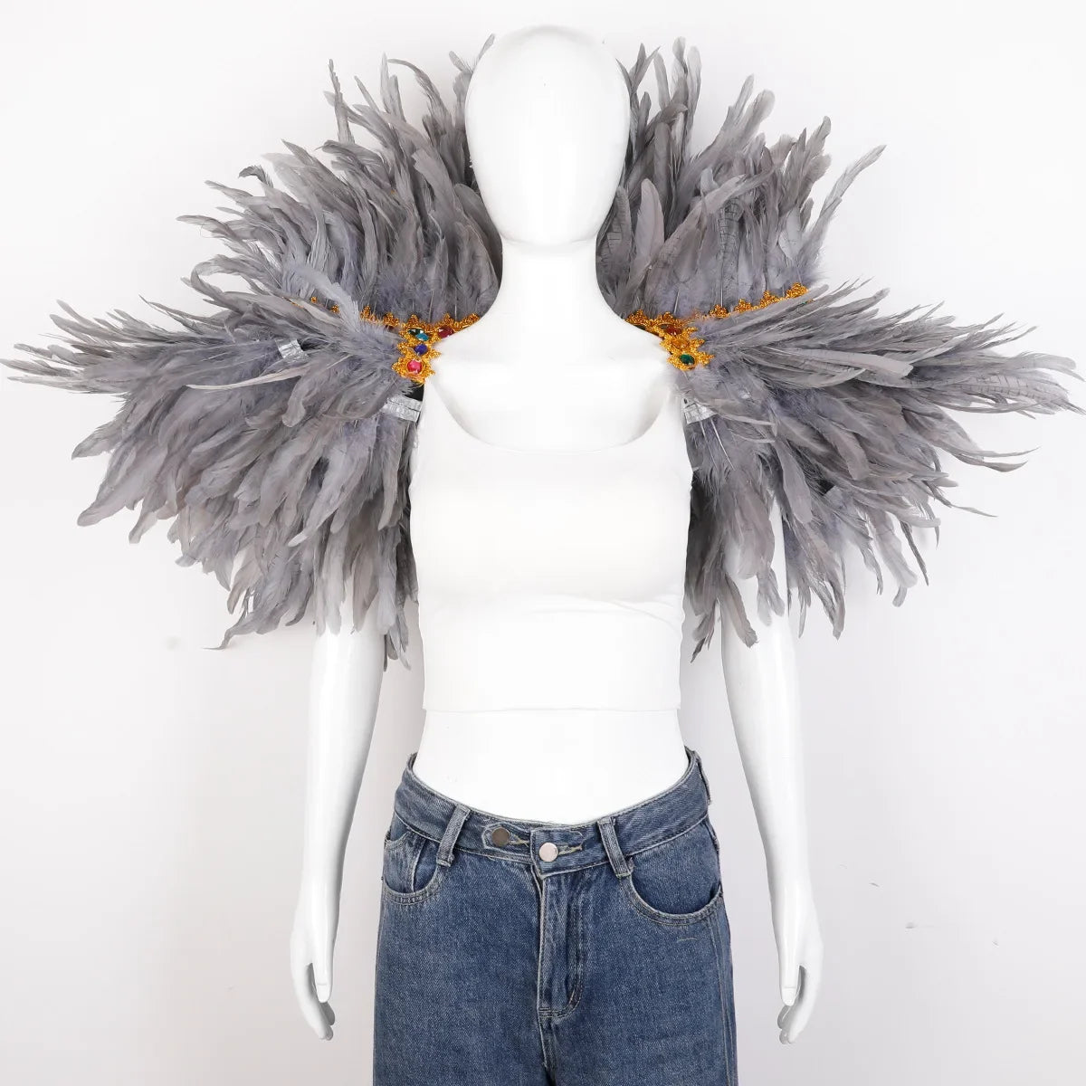 Festival Carnival Feather Shawl