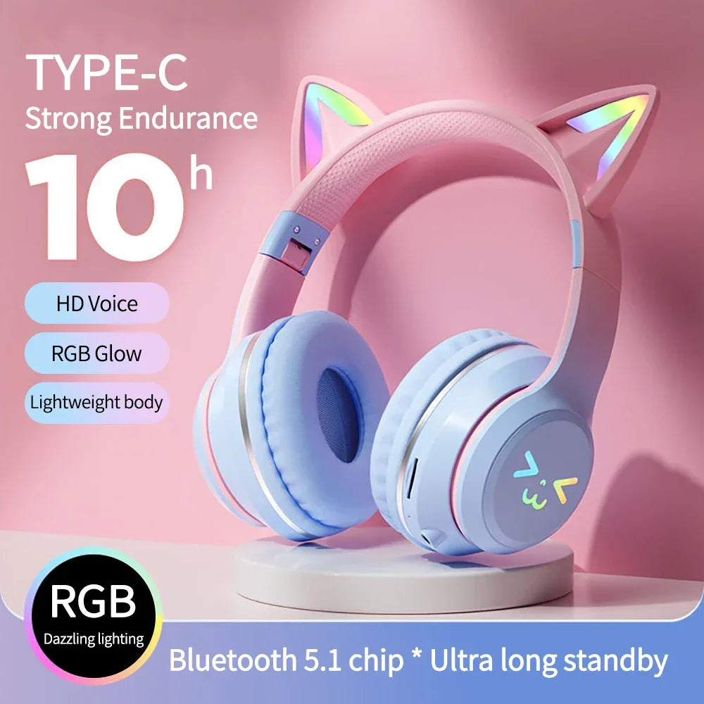 Kids Unicorn Gradient Wireless Headphones