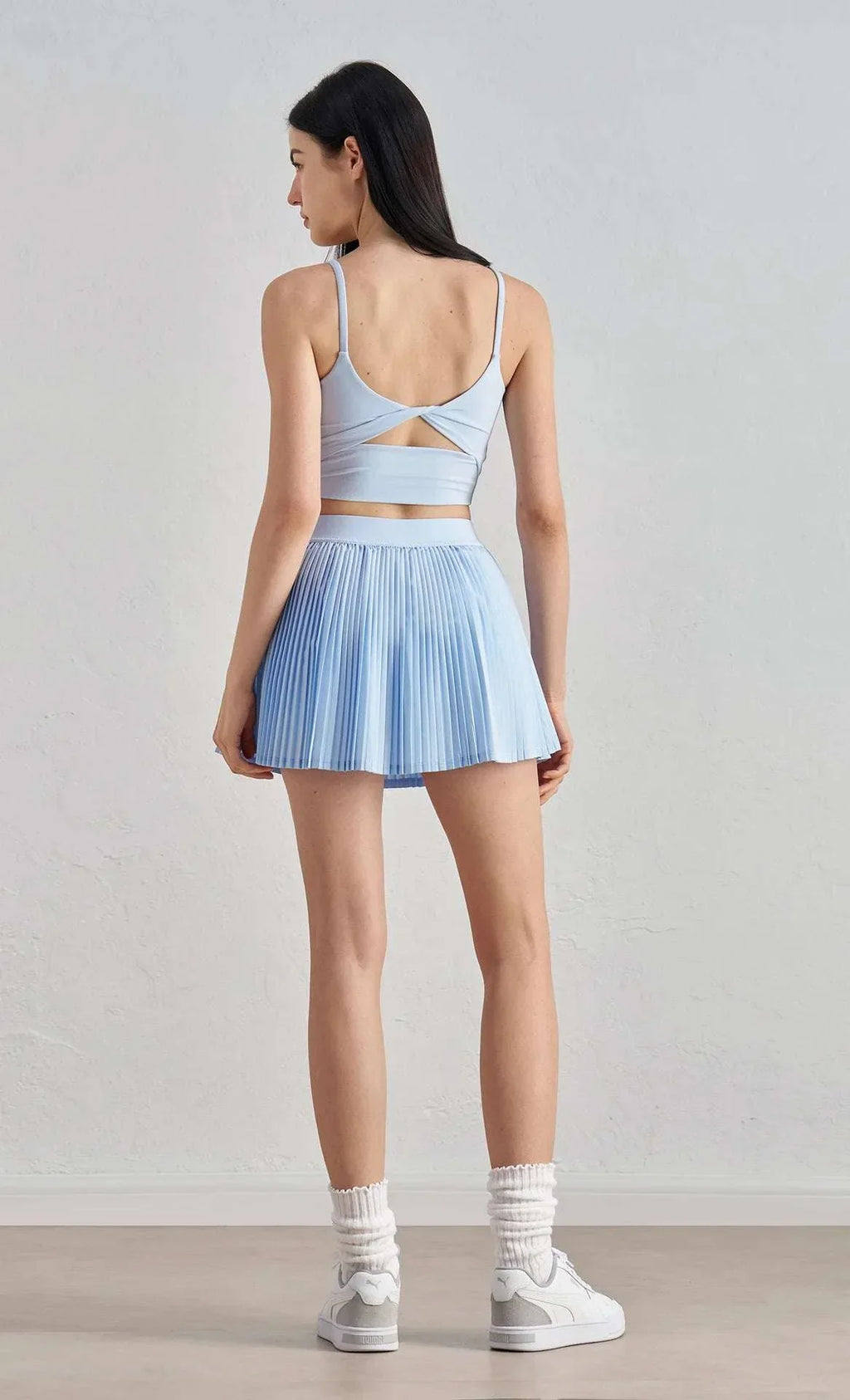 Solid Color Women Tennis Skirts High Waist Yoga Tennis Shorts Dress With Pockets Pleated Pocket Skirt Anti-Exhaust Quick Dry