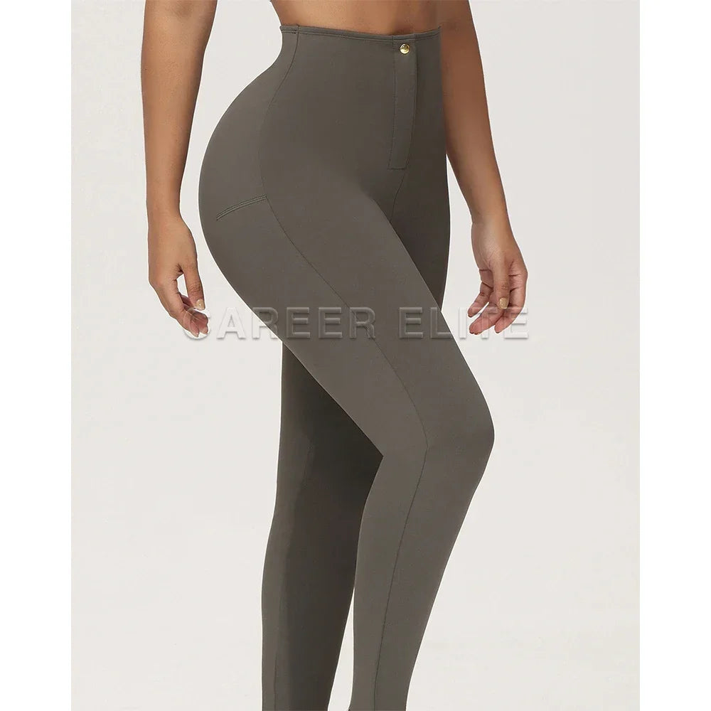 Women High Waist Body Shaper Tummy Compression Leggings Pants Reducing and Shaper Thigh  Slimmer Sheath Stretch Skinny Trousers