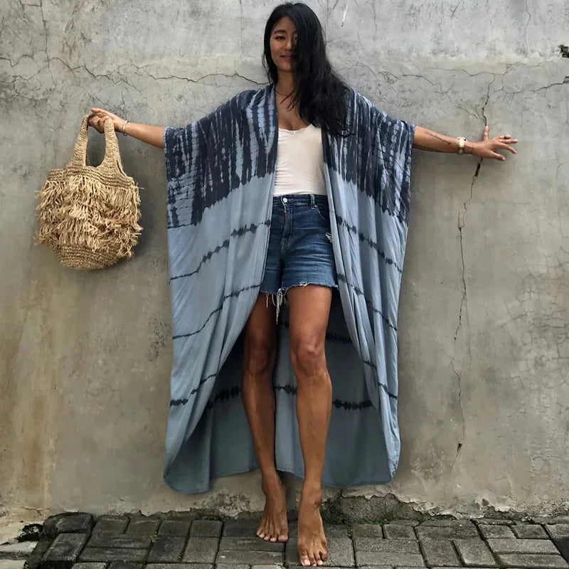 Tie Dye Kimono Summer Dress Luxlife Brands