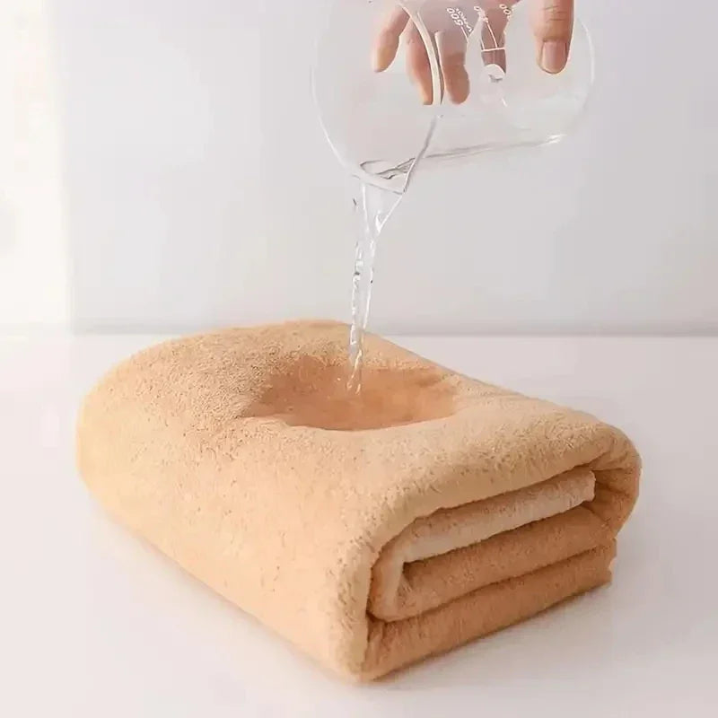 2PC Bath Towels Set Super Soft Highly Absorbent Quick-drying Coral Velvet Bath Towel For Adults Hotel & Spa Use Luxlife Brands