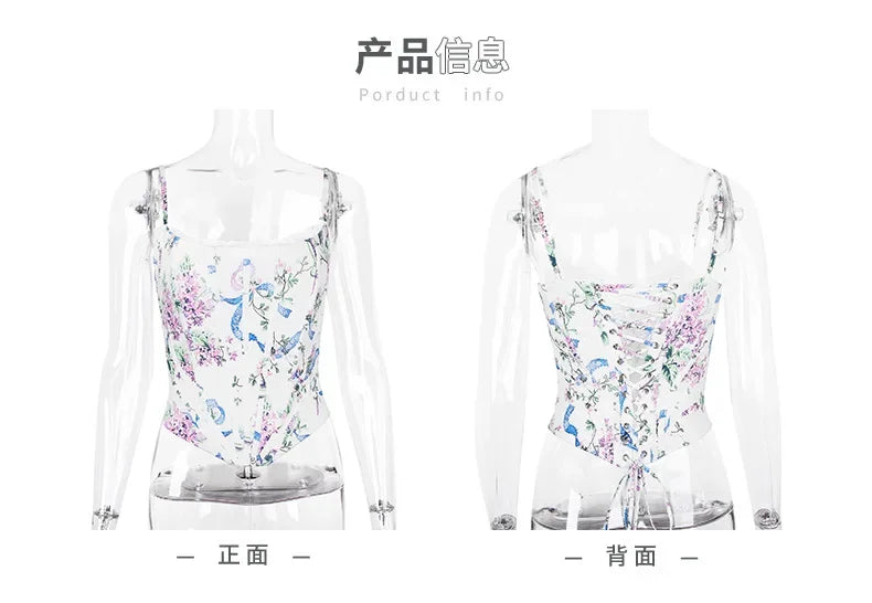 Veronica Floral Summer Corset Top