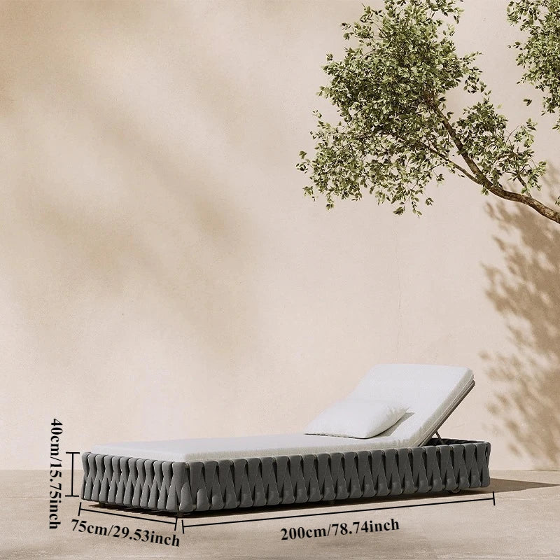 Resort Outdoor Sun Loungers Set Hotel Garden Poolside Sun Loungers Villa Swimming Pool Lounge Chairs Resort Beach Sun Loungers