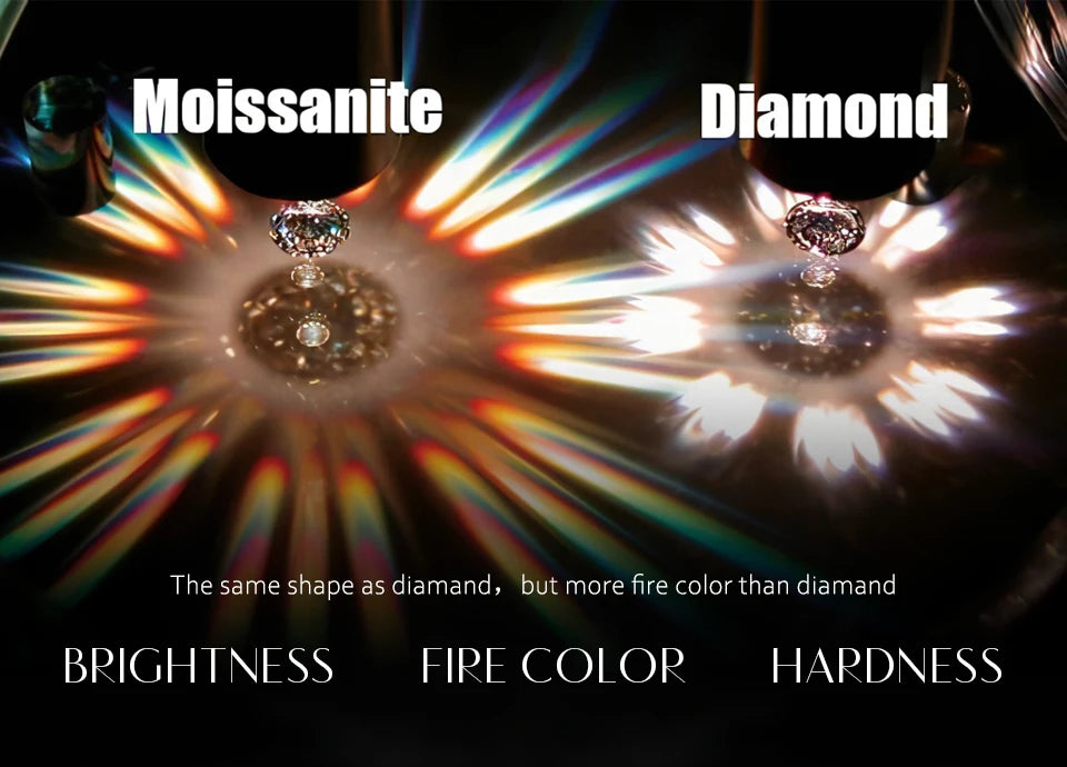 ATTAGEMS Moissanite Diamond Rings Jewelry Women Engagement Ring 925 Sterling Silver Jewelry Wedding Moissanite Band Ring